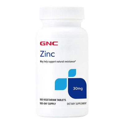 现货美国GNC健安喜葡萄糖酸锌30mg100片备孕补锌ZINC锌片