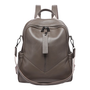 fed头层牛皮女包休闲松弛双肩包手提旅游休闲背包大容量BFA9755