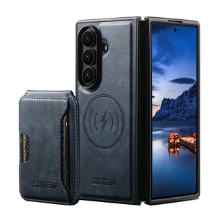 适用三星Z Fold7手机保护壳w26新款手机壳MagSafe磁吸无线充电fold6全包壳插卡支架皮套卡包二合一分体高档壳