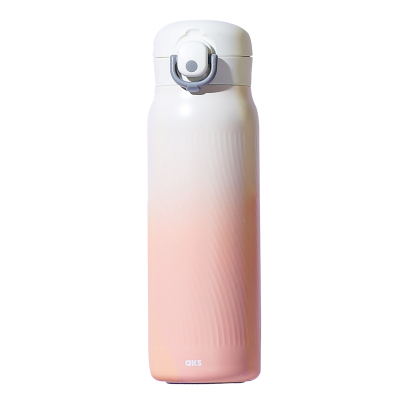 aks简约不锈钢水杯弹盖杯子