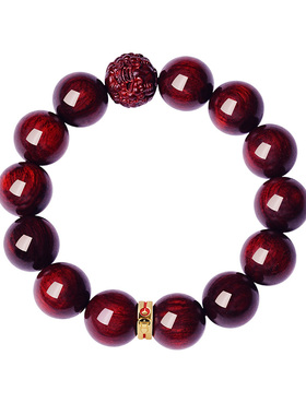 宫里老料小叶紫檀旺财貔貅手串