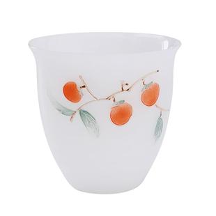 手绘小号功夫茶杯盖碗单个璞玉瓷美人杯陶瓷主人杯个人专用品茗杯