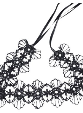 choker绑带黑白蕾丝颈纹脖子饰品