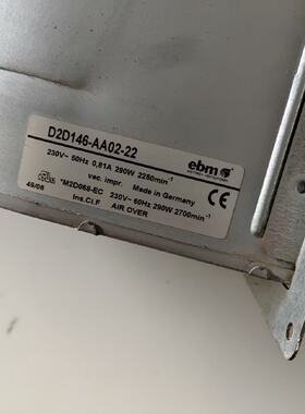 D2D146-AA02-22 ebm风机 变频器专用散热风扇 工业风机配件