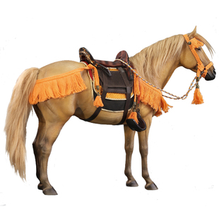 JXK 1/6纯血马模型 仿真骏马欧式摆件兵人坐骑室动物马年潮玩手办