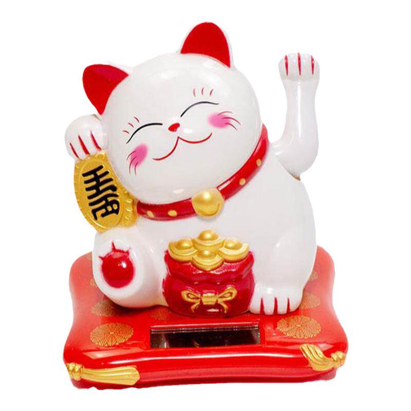 汽车摆件太阳能光感摇摆招财猫车内饰品车载中控台上装饰用品大全