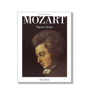 莫扎特歌剧咏叹调 男中音 低音 Ricordi原版乐谱书 Mozart Opera Arias Baritone Bass HL50600009