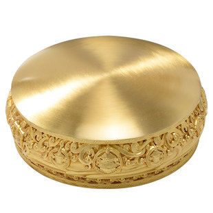 欧斯特铜曼扎盘修盘八吉祥雕花曼茶盘室内家用曼达罗盘桌面摆件