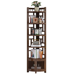 转角置物架墙角柜餐厅角落柜收纳柜拐角储物柜落地三角书架酒柜