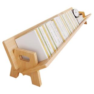 家用实木小书柜学生桌上收纳书架桌面书立架简易储物架子阅读原木