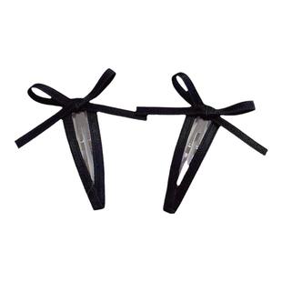 甜miu芭蕾丝带蝴蝶结侧边夹BB夹韩系发夹刘海夹卡子2024新款碎发