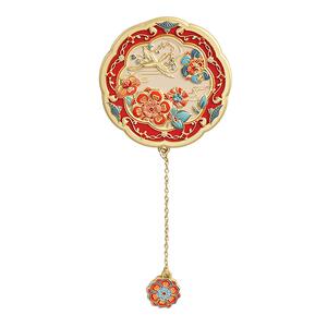 陕历博金鸾宝相古风文创镜随身镜结婚圆镜子手持化妆镜盒装生日礼