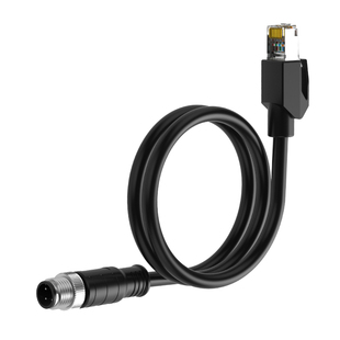 M12转RJ45网线编码线以太网拖链公母头4针8芯12针ADX型千兆网络