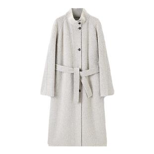 TKY SHOP立领长款羊毛大衣女2025冬季新款气质高级感显瘦毛呢外套