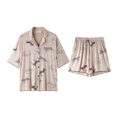 夏季经典动物派对睡衣女套装