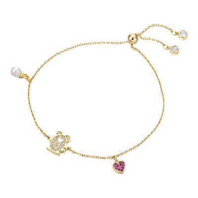 glamever老鼠造型吊坠串珠手链