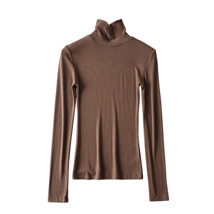 YoungGirlDay 秋冬基础款性感紧身显瘦加厚长袖上衣高领T恤打底衫