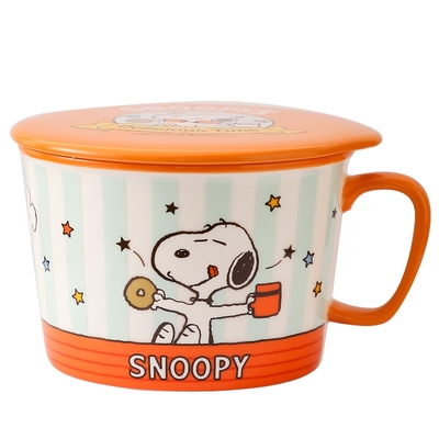 史努比大容量带盖陶瓷泡面碗宿舍