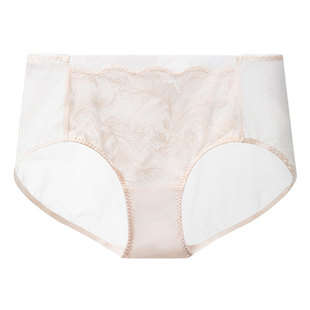 SCHIESSER舒雅女士蕾丝镂空亲肤网布亲肤透气中腰平角内裤23623T