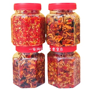 湖南剁辣椒萝卜干蒜蓉腊八豆水晶藠头手工下饭菜香脆萝卜丁蓉品滋