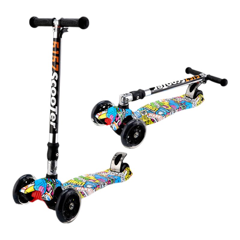 scooter四轮闪光儿童滑板车1-8岁