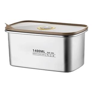 日本冰箱收纳盒整理盒不锈钢保鲜盒食品级冷冻室专用密封储物神器