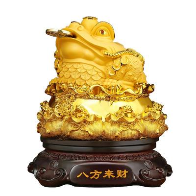 八方来财金蟾客厅收银台装饰摆件