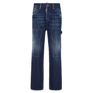 DSQUARED2/D2次方 男士宽松休闲牛仔裤Loose Carpenter Jean