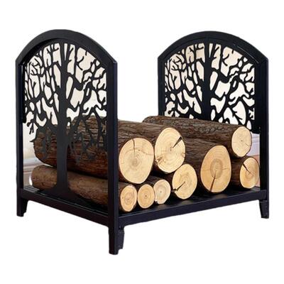 壁炉木柴架子收纳架铁艺防水家用