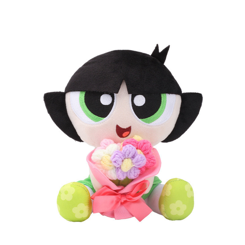 正版飞天小女警可爱毛绒花束玩偶