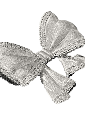 小众设计925银蝴蝶结吊坠