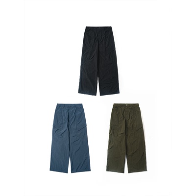 高山热金属尼龙速干阔腿剑道长裤