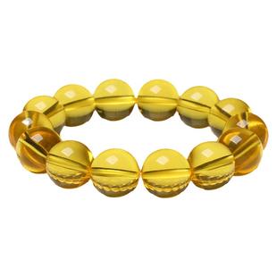 金珀手串手镯净水珀琥珀蓝泊手链单圈圆珠108颗佛珠男女款