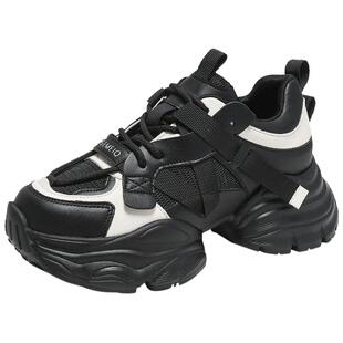 戈美其老爹鞋女2025春季新款厚底增高女鞋机能风松糕底休闲运动鞋