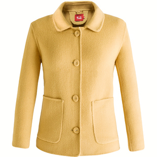 双面呢羊绒大衣女短款羊毛呢外套中老年纯色秋季宽松小个子妈妈装