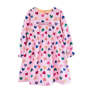 ILOVEJ童装收腰长款连衣裙儿童秋装女童宽松洋气卫衣裙子/JUFOP01