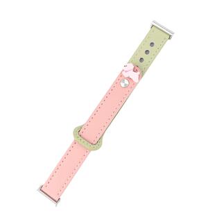 xit适用于华为智能gt5手表gt4表带新款gt3拼色watch4pro创意粉拼芭乐色立体小狗GT6双钉扣watch3真皮荣耀4pro