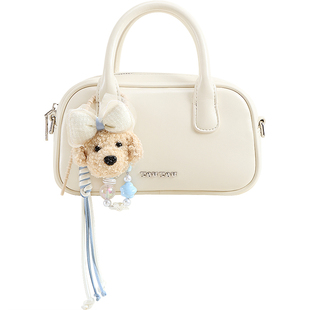 新年礼物TOUTOU红色包保龄球包单肩包棕色包大容量通勤单肩斜挎包