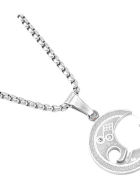 genanx闪电潮牌情侣男音符项链