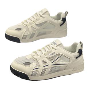 男鞋夏季透气2026新款薄款网面休闲网鞋学生运动百搭板鞋小白白鞋