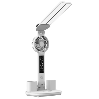 学习专用台灯护眼学习时钟风扇