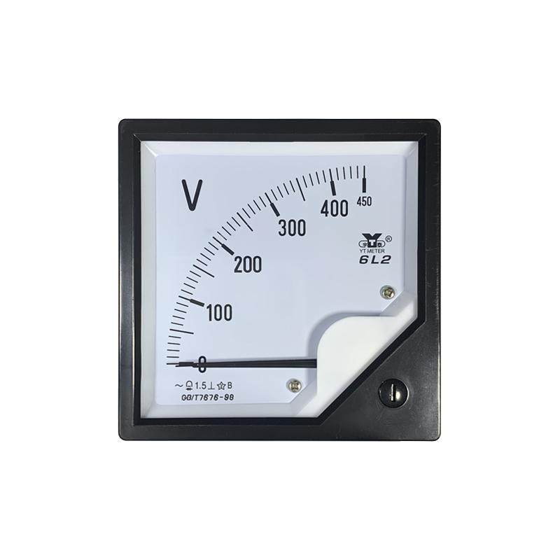 6l2-v交流电压表指针式100v 250v 300v 450v 500v伏特表安装机械