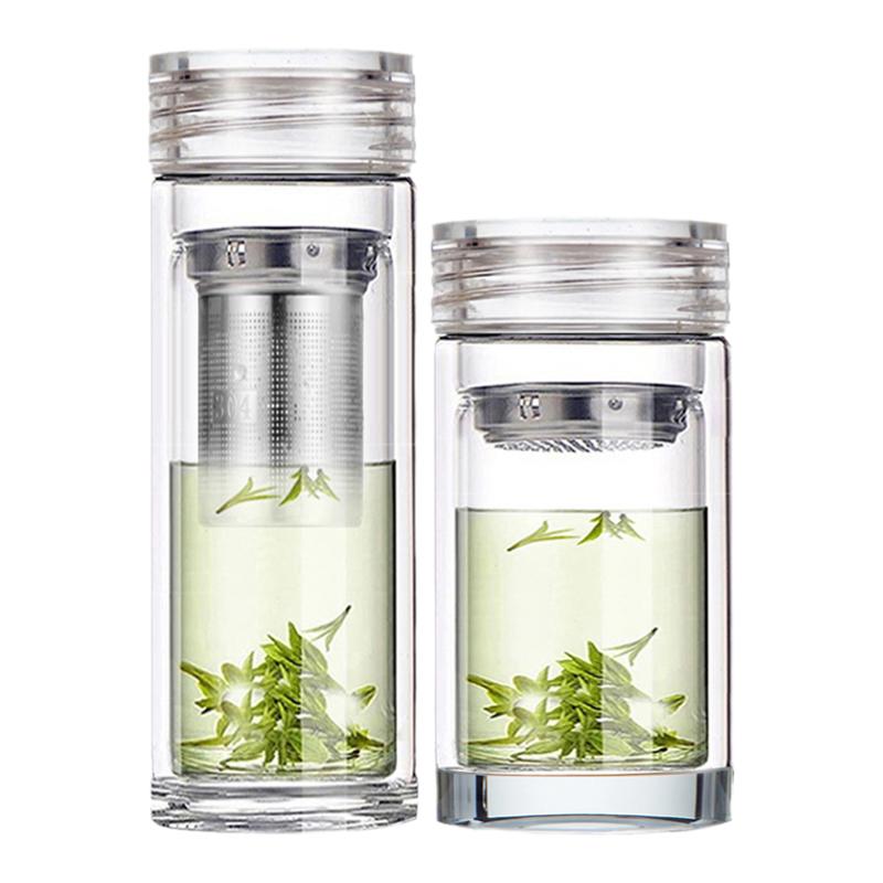 创意双层玻璃杯隔真空泡茶