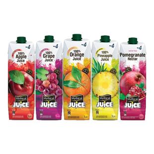 希腊进口米修斯果汁橙汁菠萝汁葡萄汁苹果汁饮料1L*2橙c美式饮品