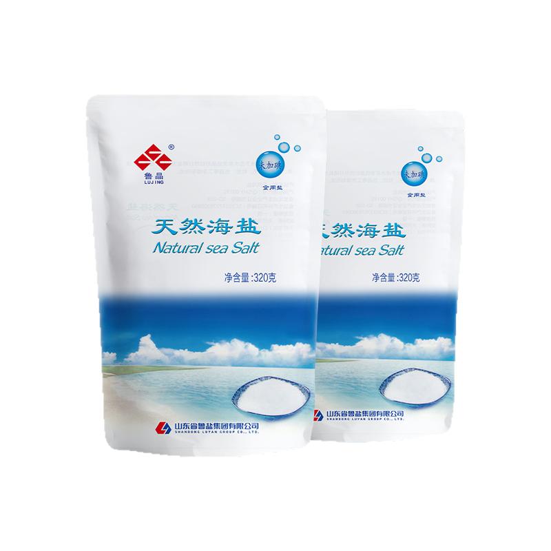 鲁晶未加碘天然海盐320g*60袋/箱