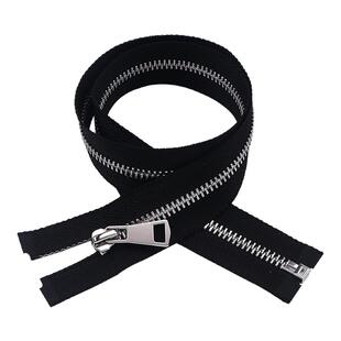 5号金属铜拉链单头单开银白齿羽绒服皮衣外套替换拉链条长款拉锁