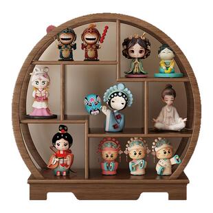 台式博古架实木桌面置物架新中式陈列架小型多宝阁小摆件展示架子