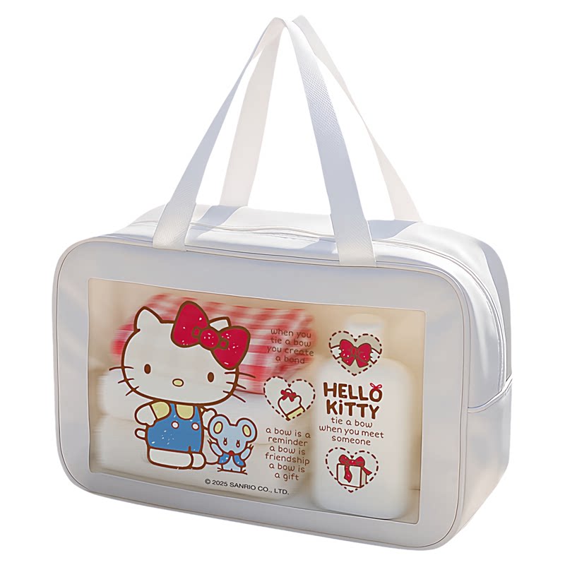 三丽鸥helloKitty卡通旅行洗漱干湿分离包便携防水洗澡游泳收纳包
