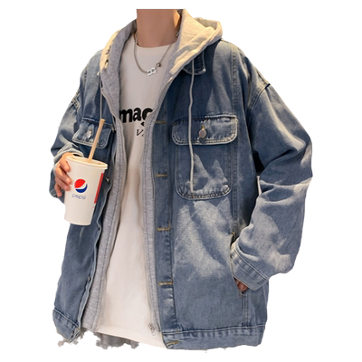痞帅牛仔夹克男春秋潮牌ins