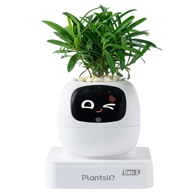 【AI萌宠解压神器】IVY智能花盆植物机器人办公桌搭情绪绿植宠物